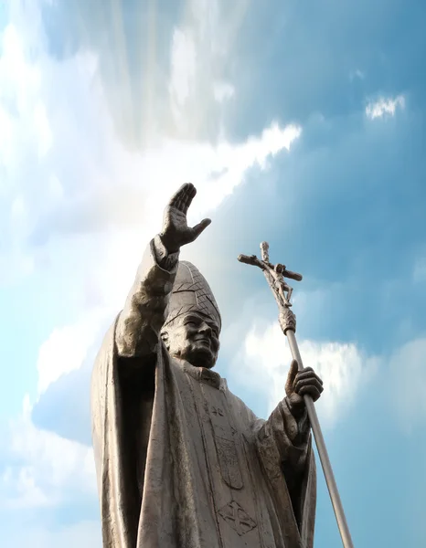 stock image Statue of Pope John Paul II