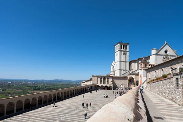 Basilica di san francesco, Asyż — Zdjęcie stockowe