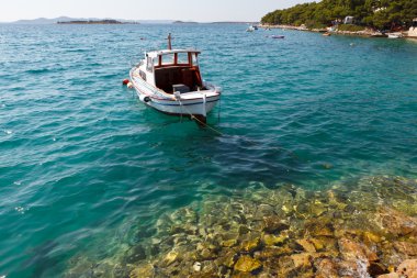 Boat on the sea clipart