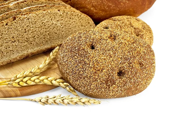 Rogge flapjack met brood — Stockfoto