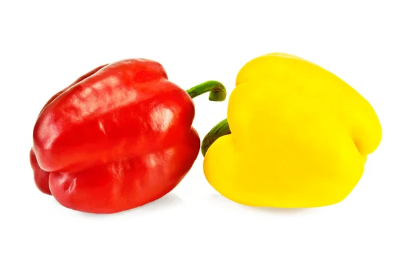 Gele en rode paprika 's — Stockfoto