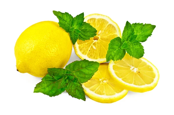 Лимоны и мята — стоковое фото