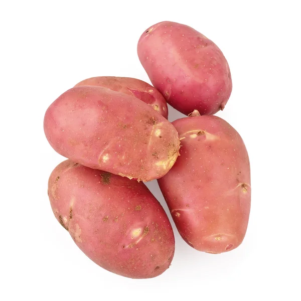 Ziemniaki czerwone na białym tle — Zdjęcie stockowe
