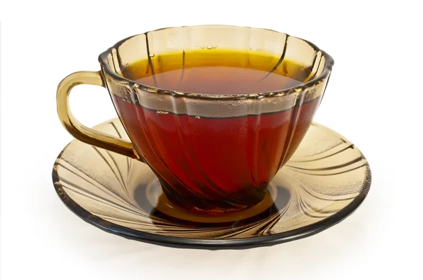 Te i en kopp brun — Stockfoto
