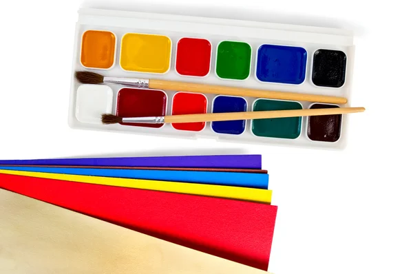 Farbe mit farbigem Papier — Stockfoto