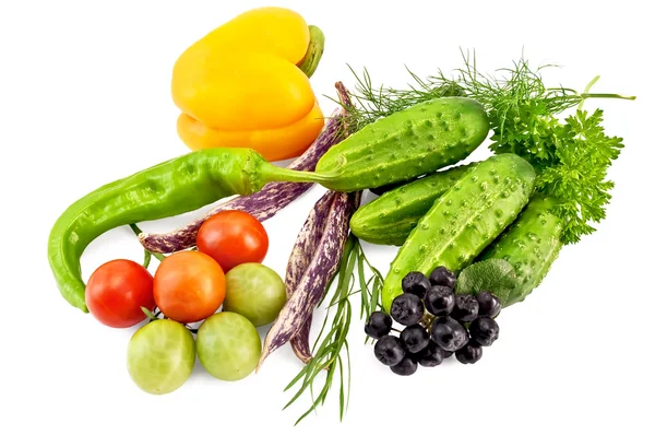 Légumes sur fond blanc — Photo