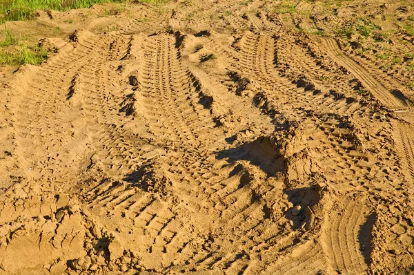 stock image Tire tracks of different cars