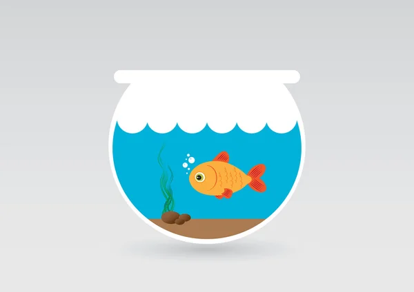 Peces en el acuario — Vector de stock