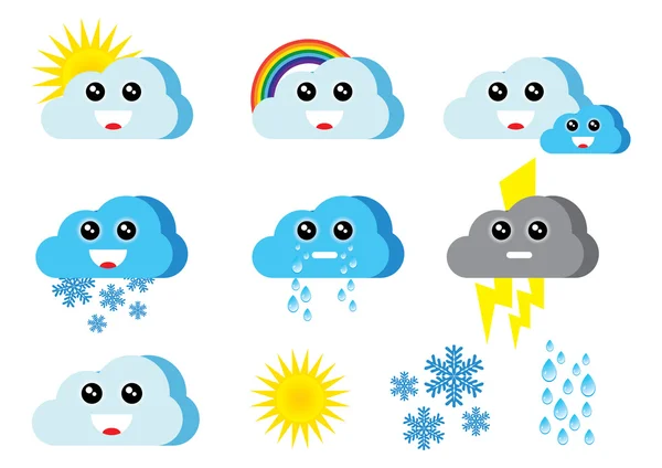 Merry weather icons — Stock Vector