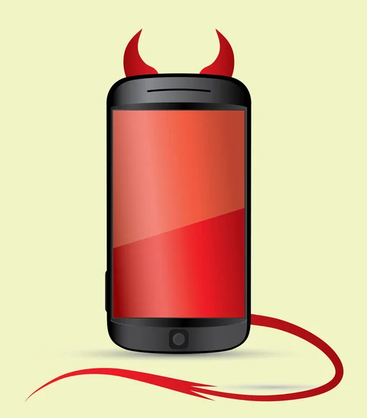 Smartphone duivel — Stockvector