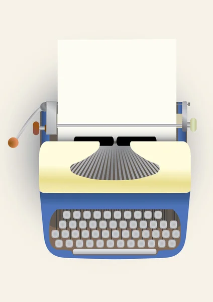 stock vector Typewriter with a paper