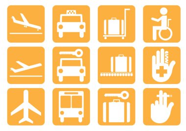 Airport icons clipart