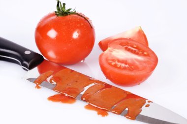 Bloody ketchup knife clipart