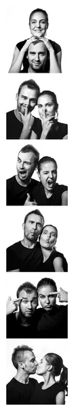 Black and white photo booth — Stock Photo, Image