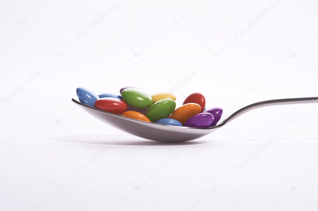 Spoon with sweets