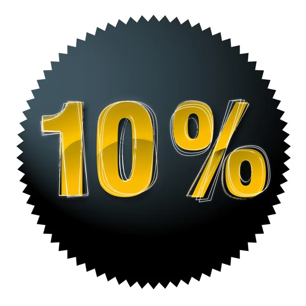 Dez por cento —  Vetores de Stock