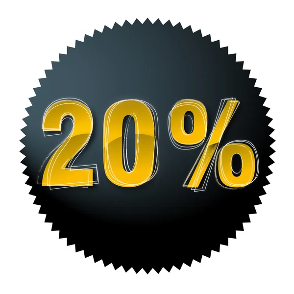 Двадцать процентов — стоковый вектор