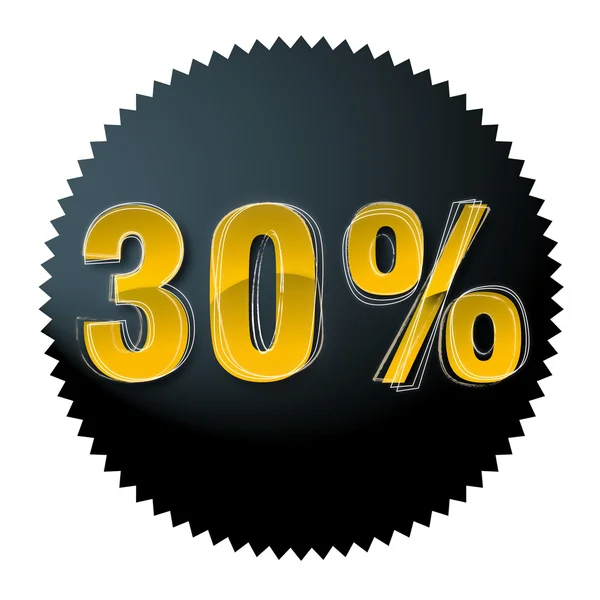 Dertig procent — Stockvector
