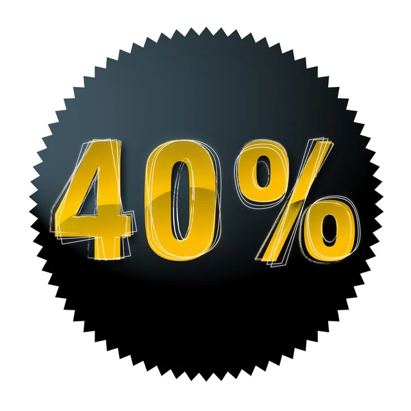 Czterdzieści procent — Wektor stockowy