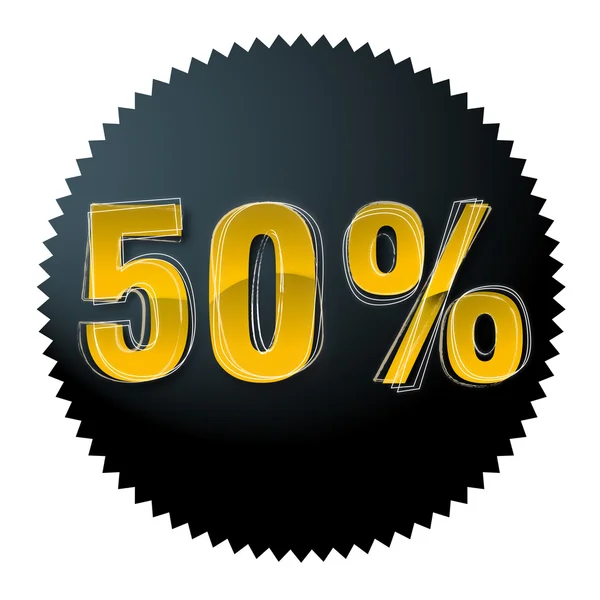 Vijftig procent — Stockvector