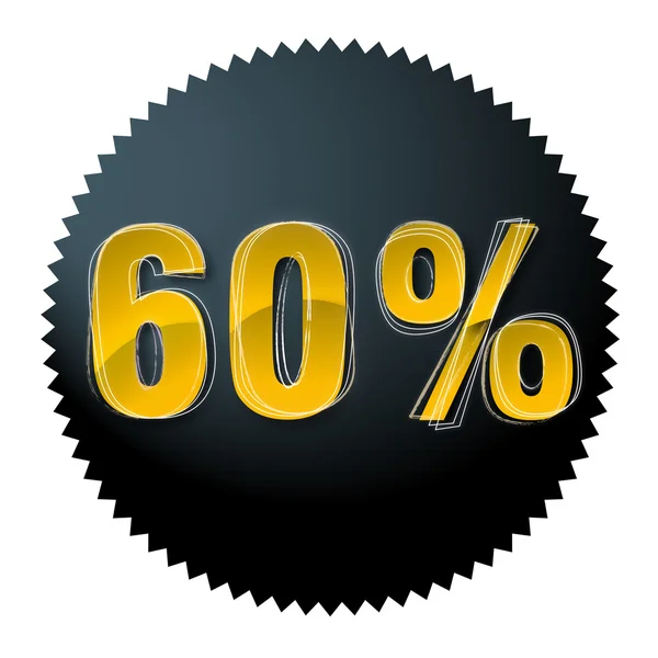 60%. — Vector de stock