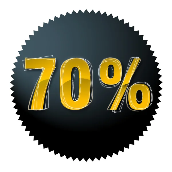 Siedemdziesiąt procent — Wektor stockowy