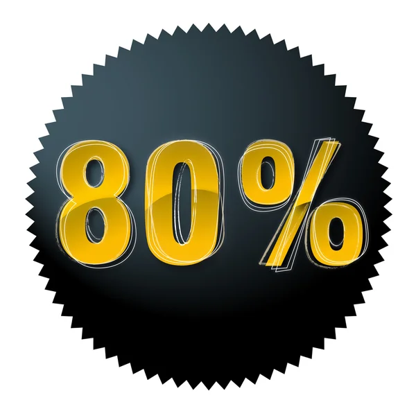 Tachtig procent — Stockvector