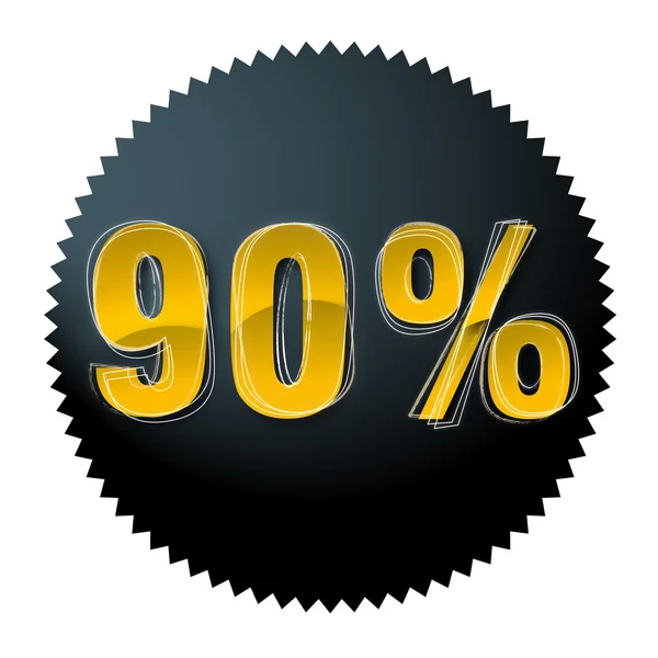 Negentig procent — Stockvector