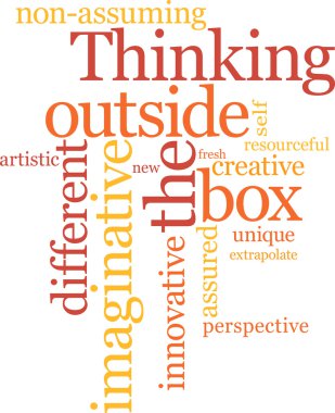 Thinking outside the box clipart