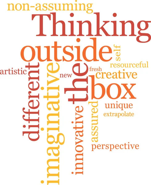 Myšlení mimo krabici — Stockový vektor