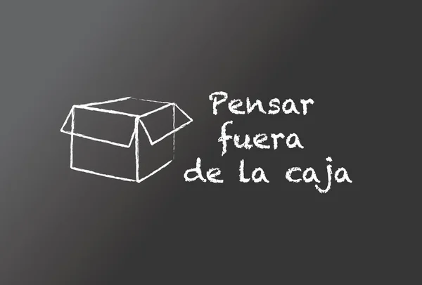 Pensar fuera де ла caja — стоковий вектор