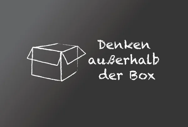 Denken aupresidenterhalb der box — стоковый вектор