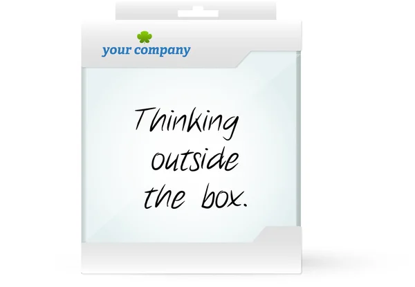 Thinking outside the box — Stock Vector