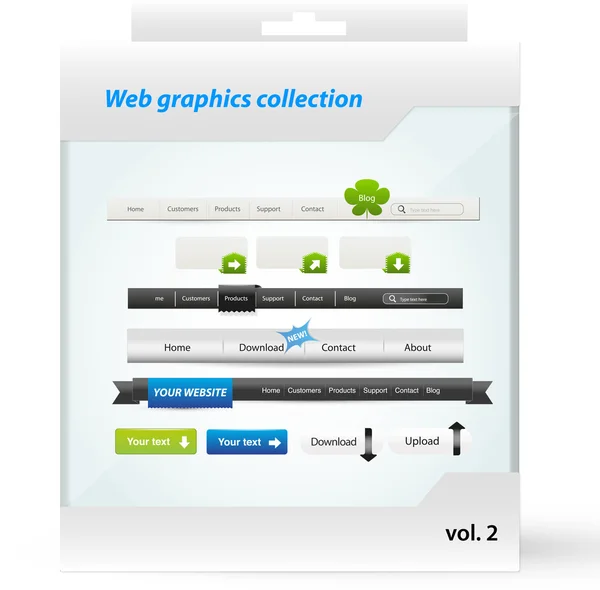 Web grafikai gyűjtemény — Stock Vector