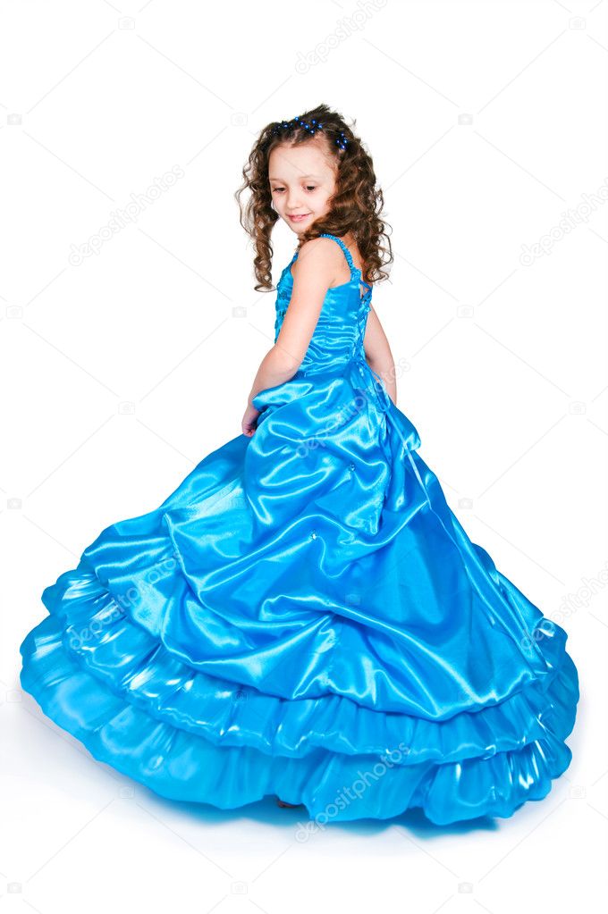 The girl in a beautiful dress