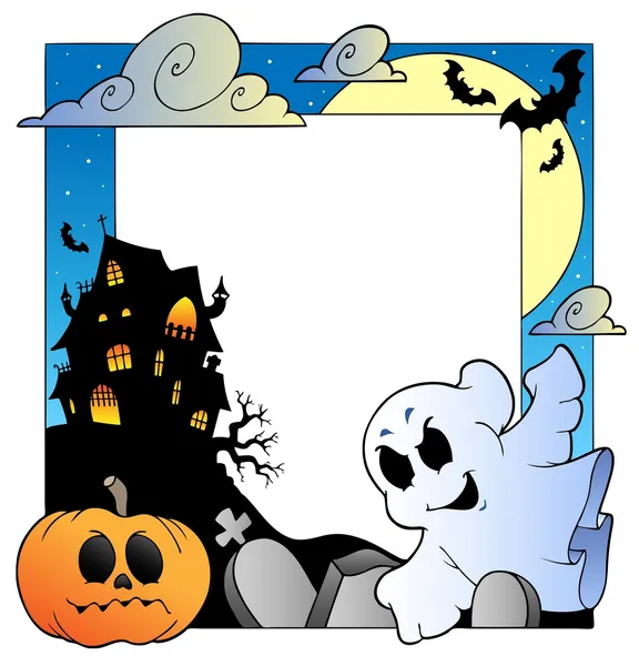 Moldura com tema de Halloween 1 — Vetor de Stock