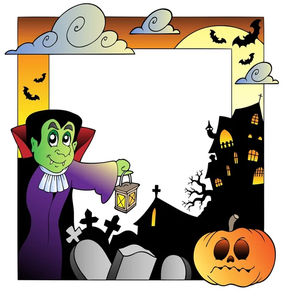 Cadre avec thème d'Halloween 2 — Image vectorielle