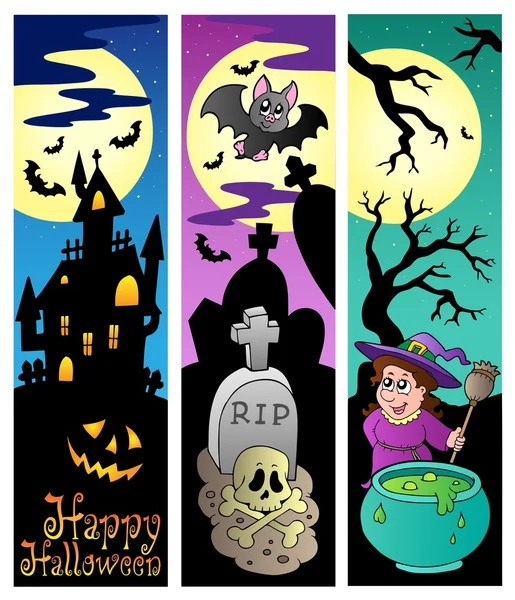 Set de banners de Halloween 6 — Vector de stock