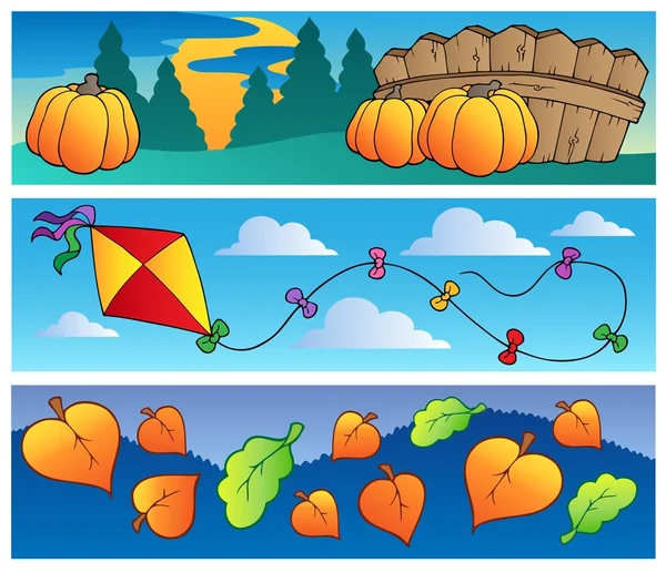 stock vector Autumn banners collection