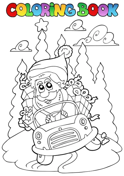 Coloring book Christmas topic 5 — Stock Vector