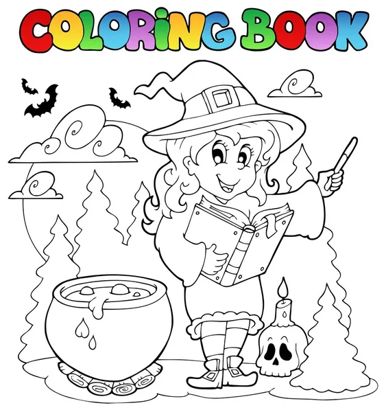 Colorir livro Halloween personagem 2 —  Vetores de Stock