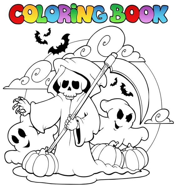 Coloring book Halloween character 3 — Stock Vector