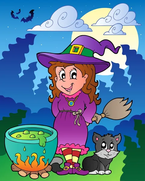 Halloween personnage scène 1 — Image vectorielle
