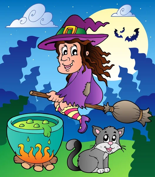 Halloween personnage scène 2 — Image vectorielle