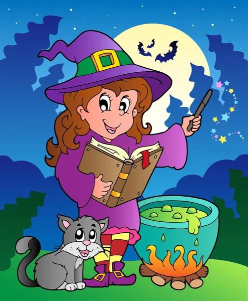 Halloween scène de personnage 3 — Image vectorielle