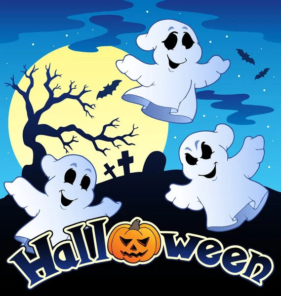 Décor d'Halloween avec signe 2 — Image vectorielle
