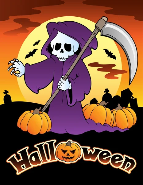 Décor d'Halloween avec signe 4 — Image vectorielle