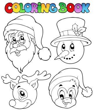 Coloring book Christmas topic 8 clipart