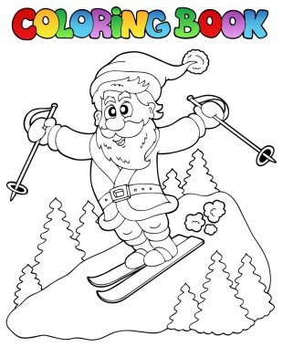 Coloring book Santa Claus topic 3 clipart