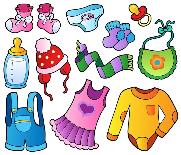 Μωρό ρούχα συλλογή — Διανυσματικό Αρχείο